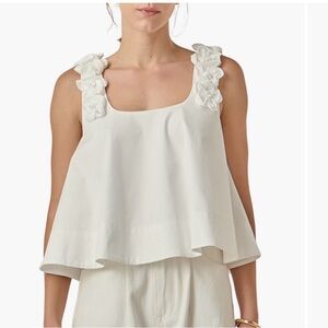 3D Flower Sleeveless Top